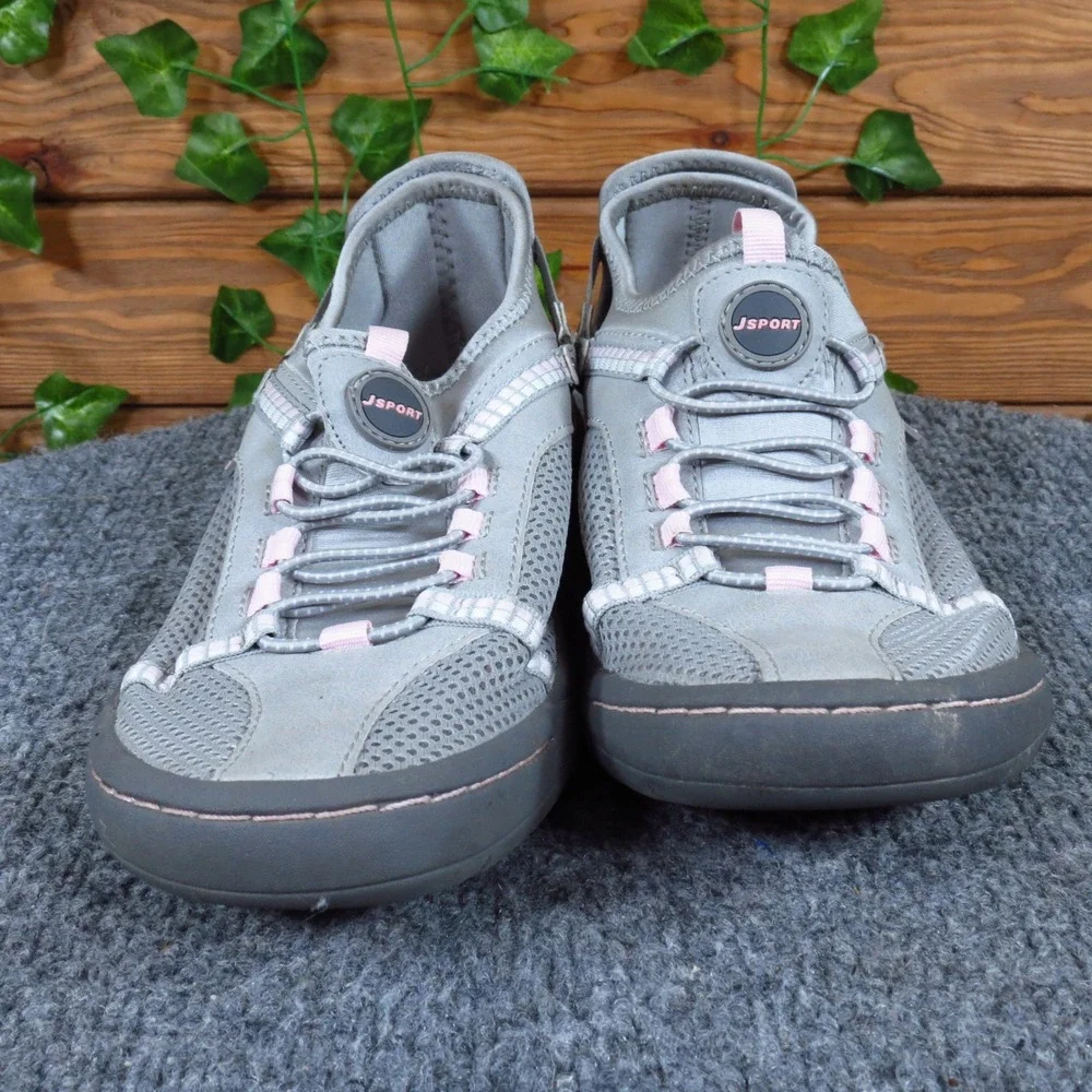 J Sport Tahoe Encore Women Walking Hiking Shoe Size 6 Water Ready Gray Pink
